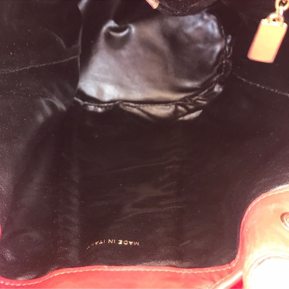 Yves Saint Laurent Stunning Red Vintage Bucket Crossbody Bag - Picture 12 of 12